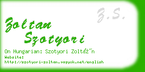 zoltan szotyori business card